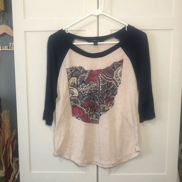 LDLA women’s size medium Ohio baseball tee 0132 - Picture 1 of 4